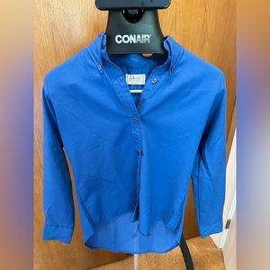 Bright Blue Wrinkle Resistant Button-Down Shirt